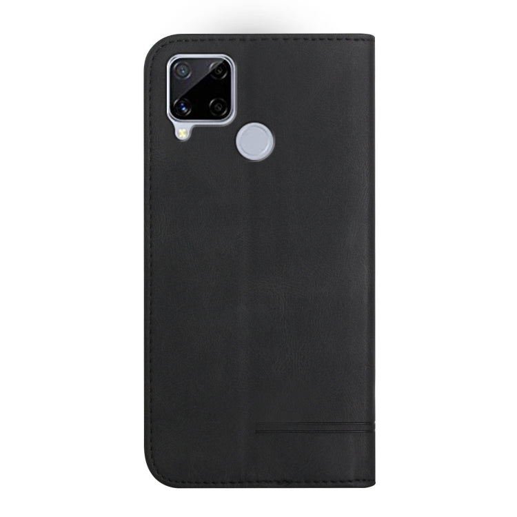 For Realme C12 / C15 Strong Magnetic Leather Case