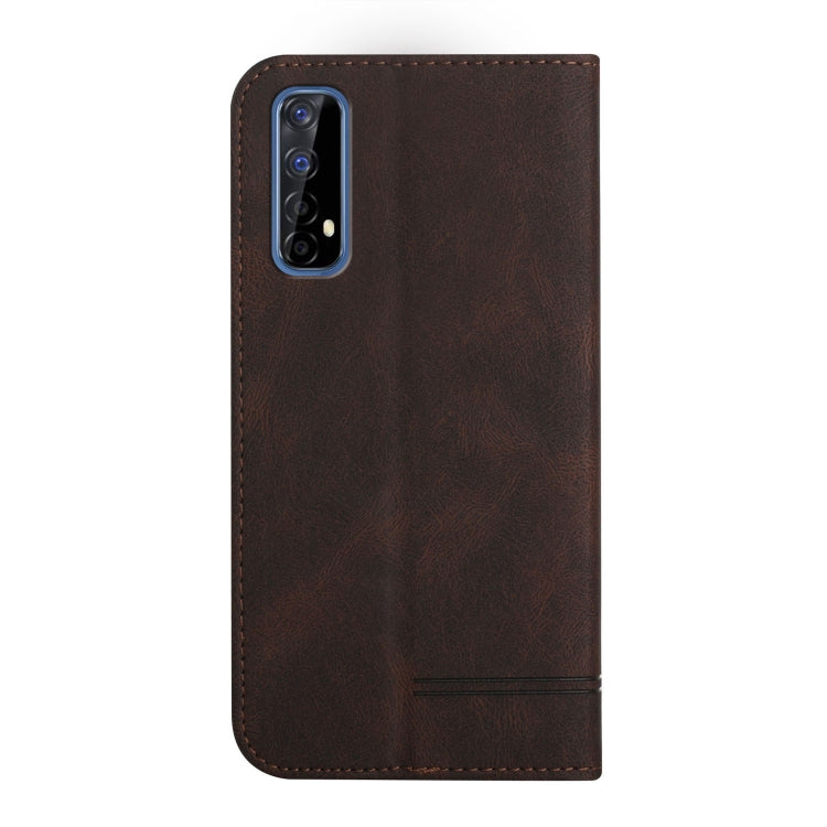 For Realme 7 4G Strong Magnetic Leather Case