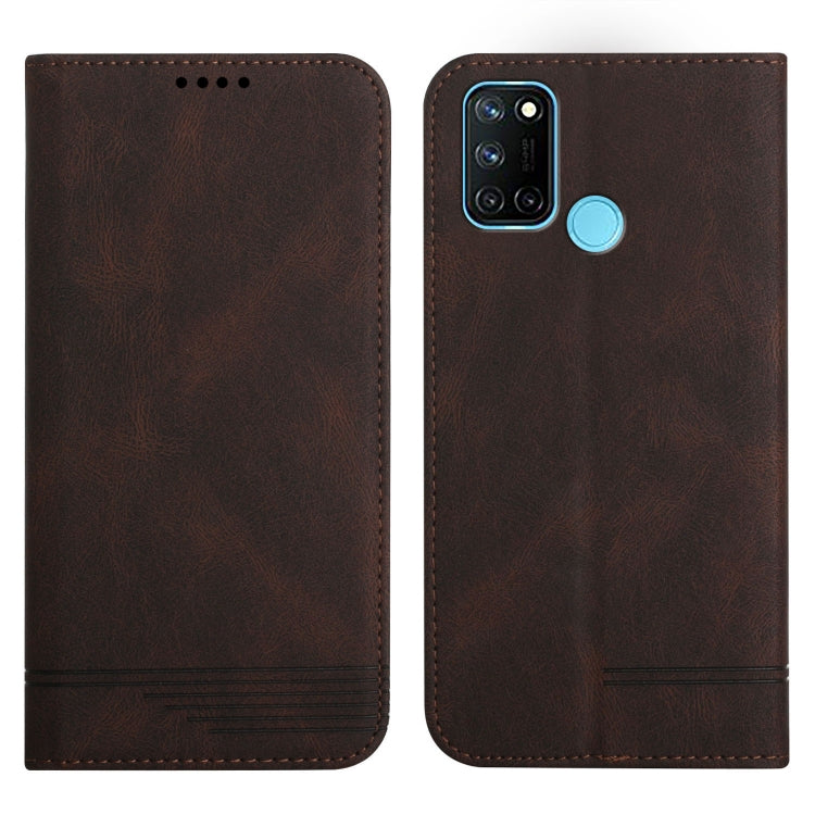 For Realme 7i Strong Magnetic Leather Case