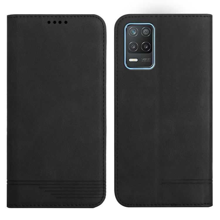 For Realme 8 5G Strong Magnetic Leather Case