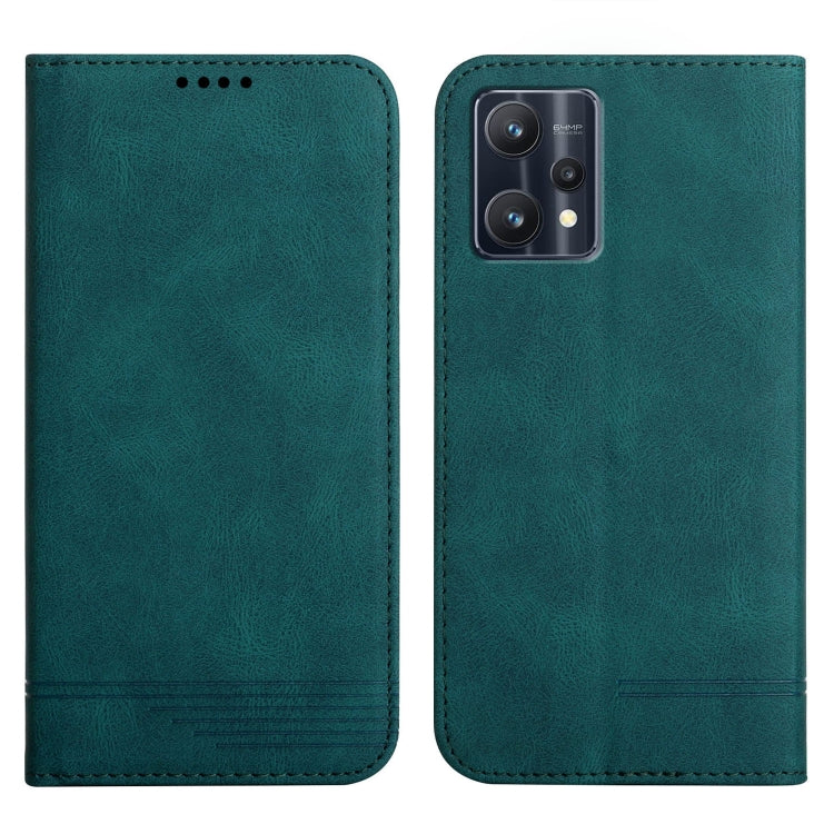 For Realme 9 Pro+ Strong Magnetic Leather Case