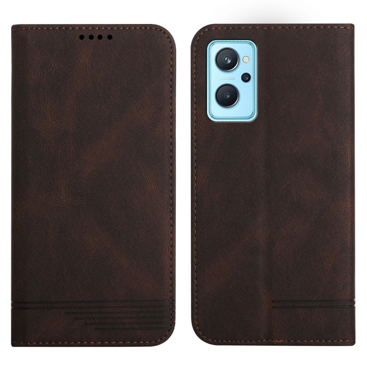 For Realme 9i Strong Magnetic Leather Case