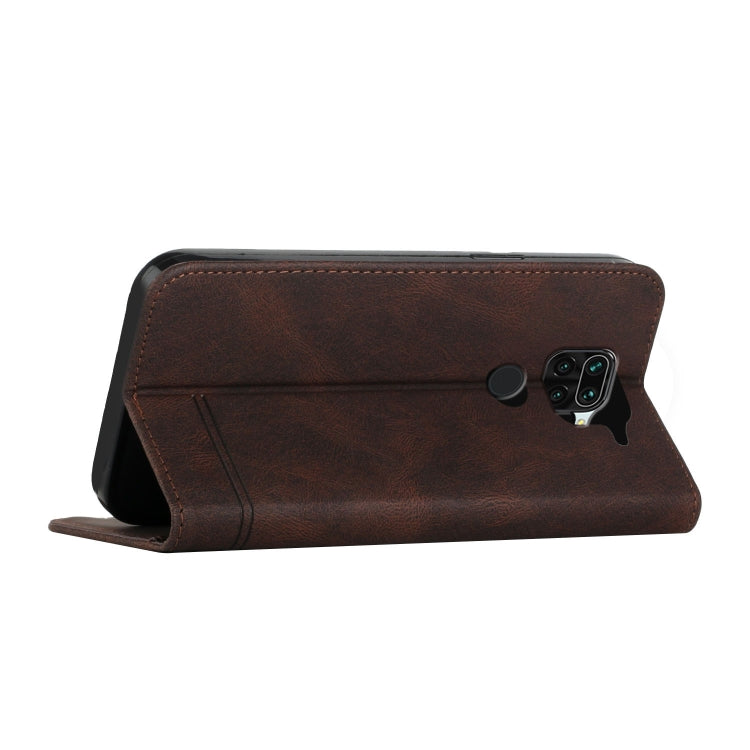 For Xiaomi Redmi Note 9 Strong Magnetic Leather Case