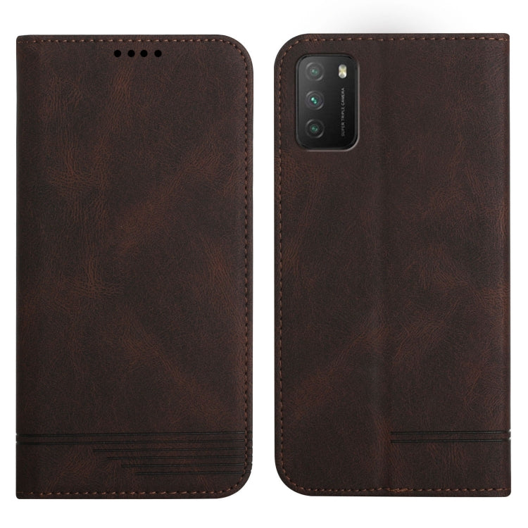 For Xiaomi Poco M3 Strong Magnetic Leather Case
