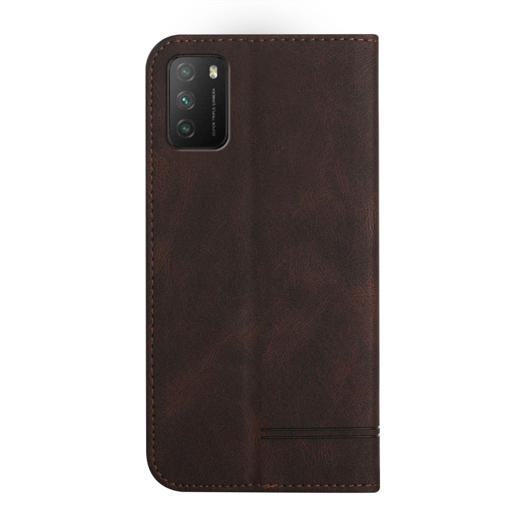 For Xiaomi Poco M3 Strong Magnetic Leather Case