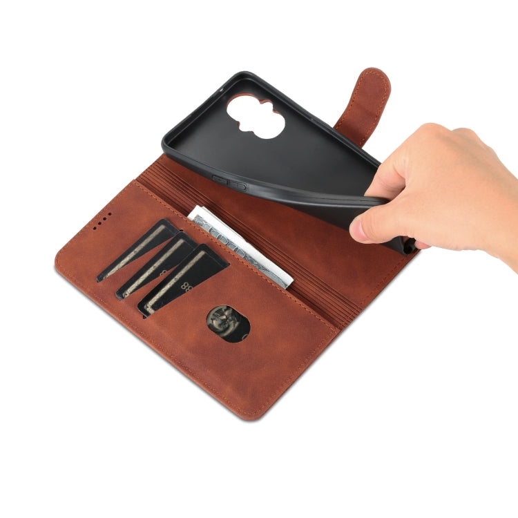 For OPPO Reno8 Lite AZNS Skin Feel Calf Texture Flip Leather Phone Case