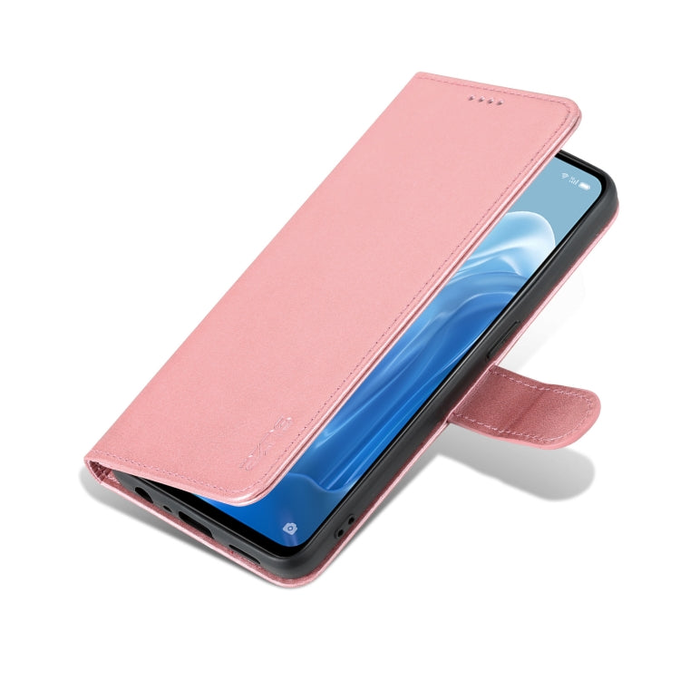 For OPPO Reno8 Lite AZNS Skin Feel Calf Texture Flip Leather Phone Case