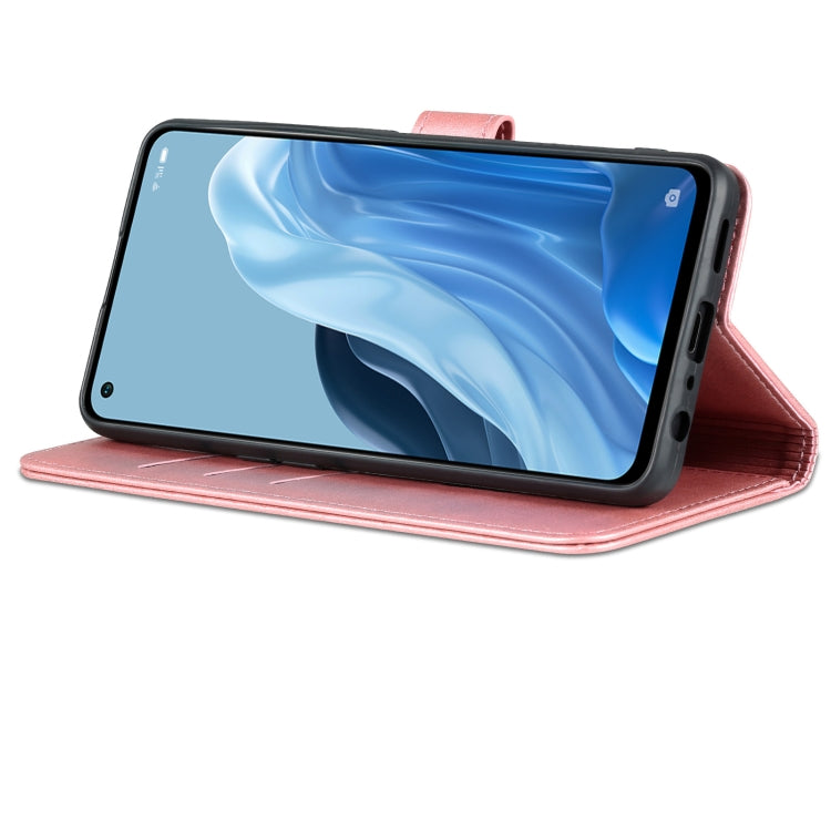 For OPPO Reno8 Lite AZNS Skin Feel Calf Texture Flip Leather Phone Case