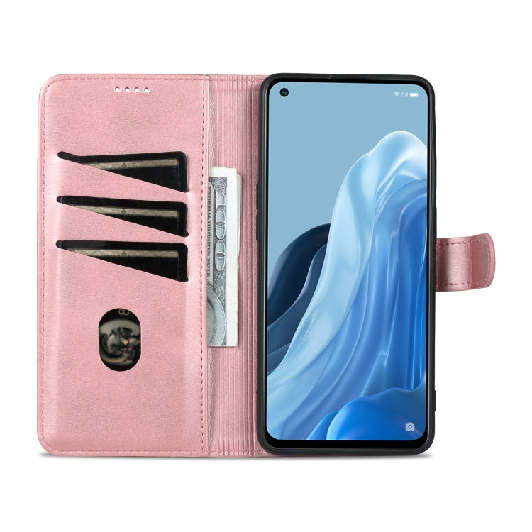 For OPPO Reno8 Lite AZNS Skin Feel Calf Texture Flip Leather Phone Case