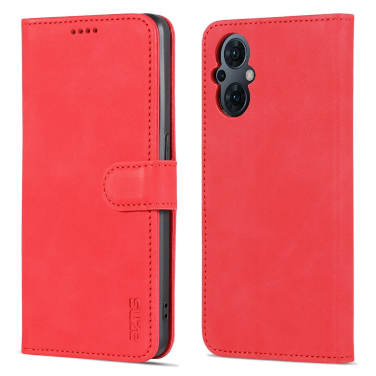 For OPPO Reno8 Lite AZNS Skin Feel Calf Texture Flip Leather Phone Case