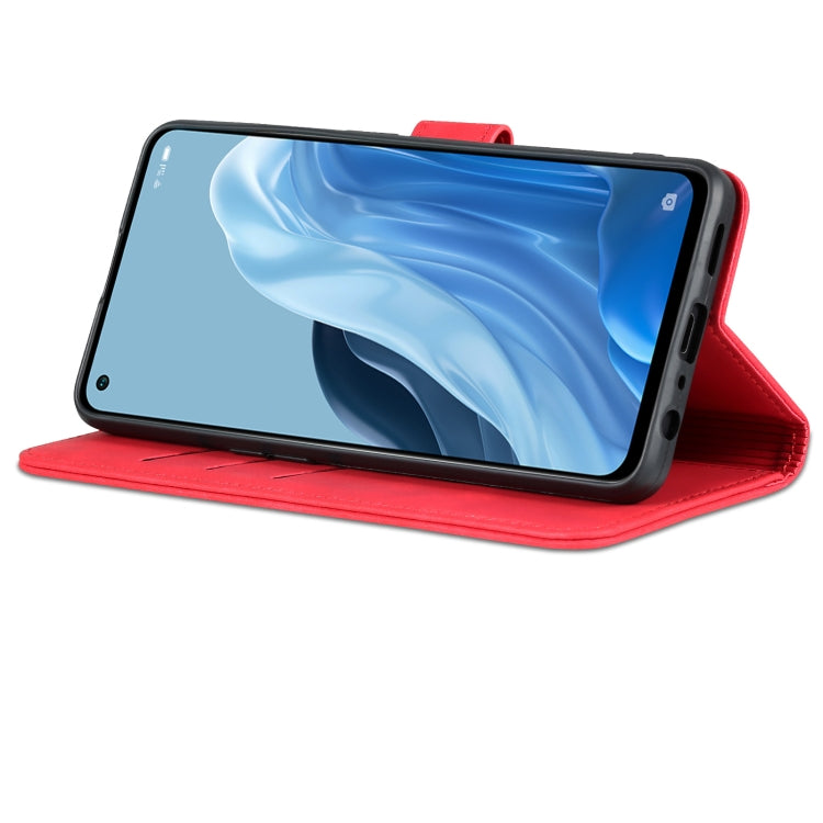 For OPPO Reno8 Lite AZNS Skin Feel Calf Texture Flip Leather Phone Case