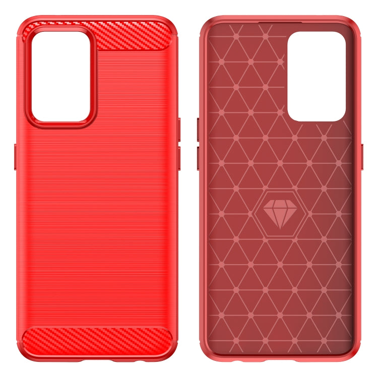 For OPPO Find X5 Lite Brushed Texture Carbon Fiber TPU Phone Case