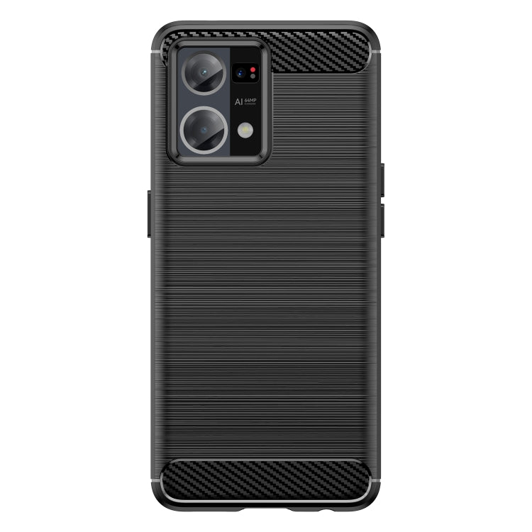 For OPPO F21 Pro Brushed Texture Carbon Fiber TPU Phone Case