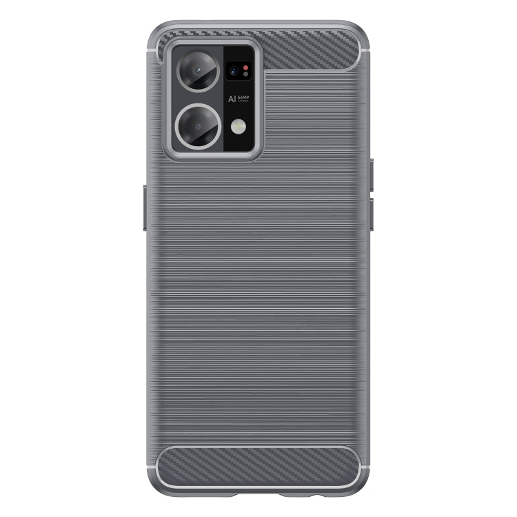 For OPPO F21 Pro Brushed Texture Carbon Fiber TPU Phone Case