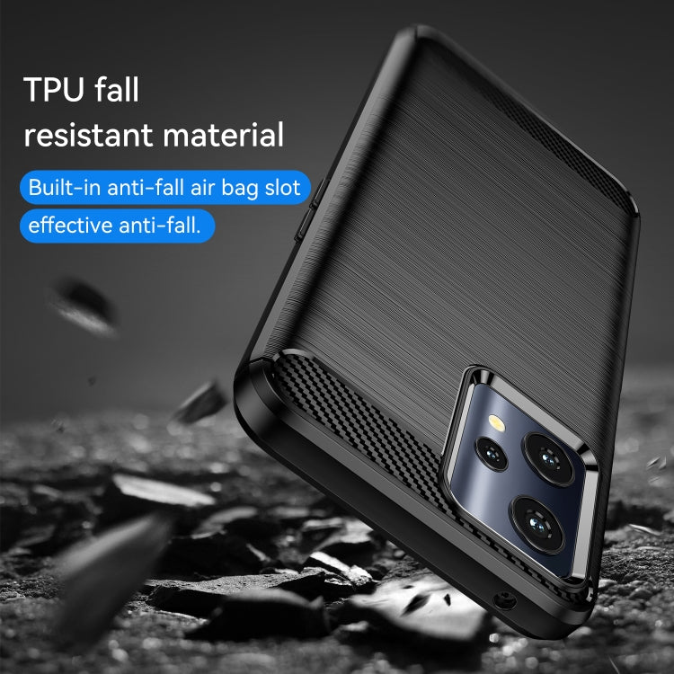 For Realme 9 Pro Brushed Texture Carbon Fiber TPU Phone Case