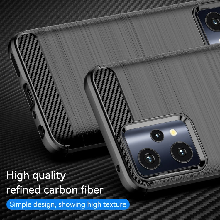 For Realme 9 Pro Brushed Texture Carbon Fiber TPU Phone Case
