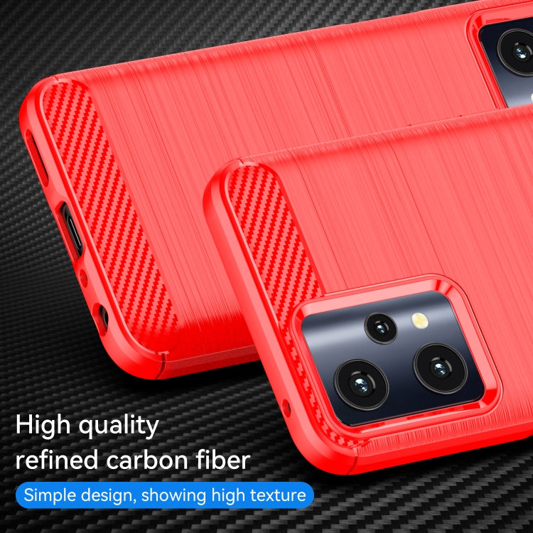 For Realme 9 Pro Brushed Texture Carbon Fiber TPU Phone Case