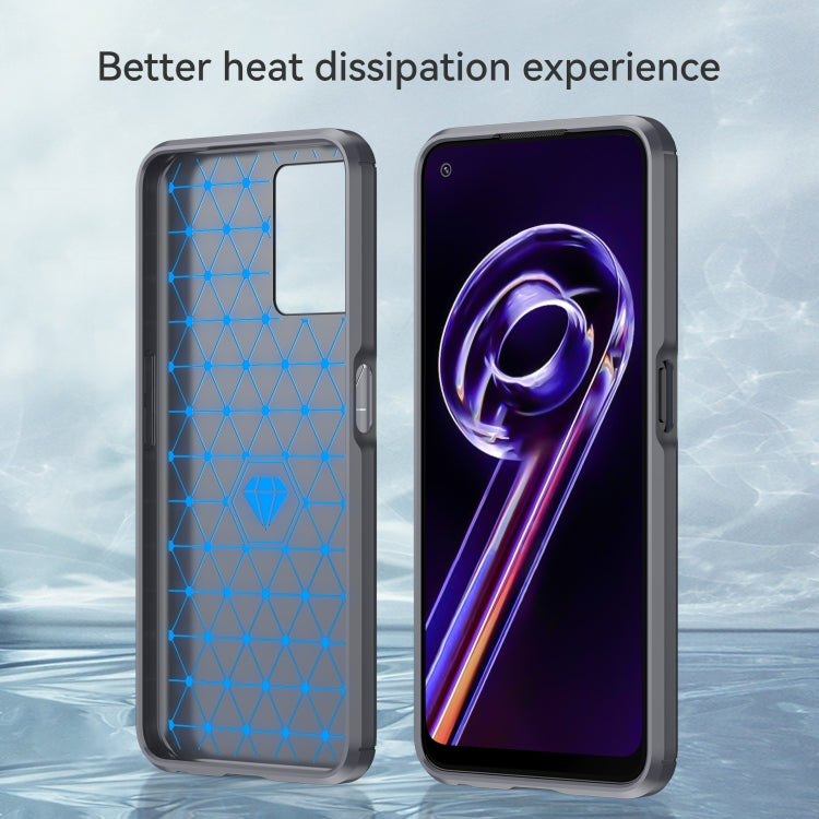 For Realme 9 Pro Brushed Texture Carbon Fiber TPU Phone Case