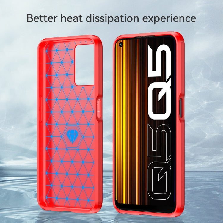 For Realme Q5 Brushed Texture Carbon Fiber TPU Phone Case