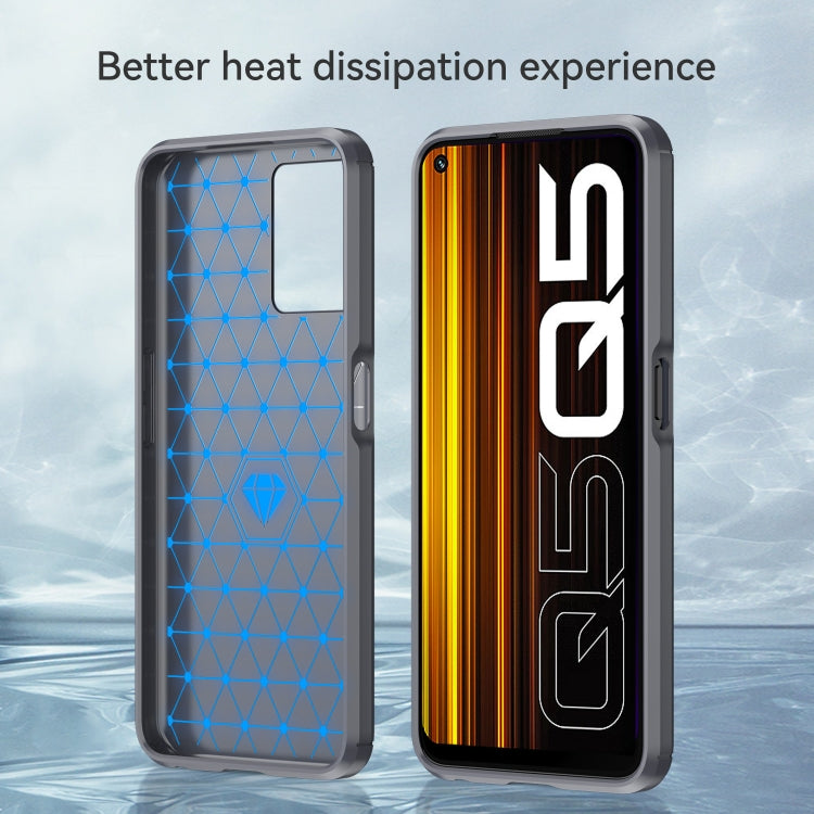 For Realme Q5 Brushed Texture Carbon Fiber TPU Phone Case