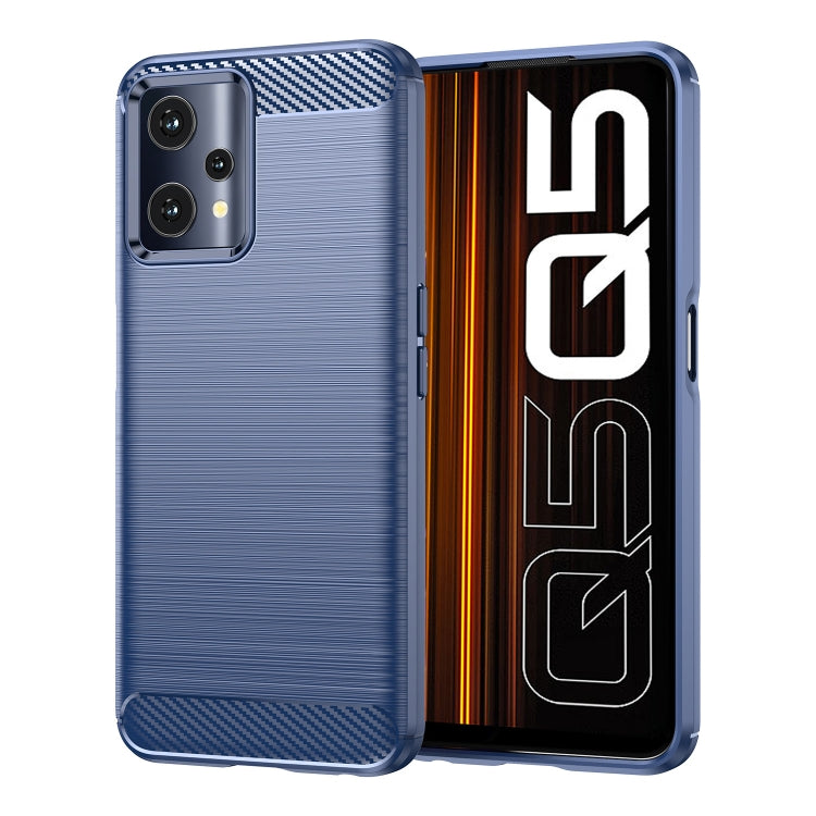 For Realme Q5 Brushed Texture Carbon Fiber TPU Phone Case