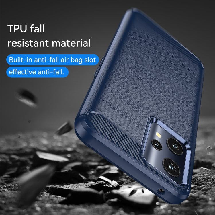 For Realme 9 5G Brushed Texture Carbon Fiber TPU Phone Case