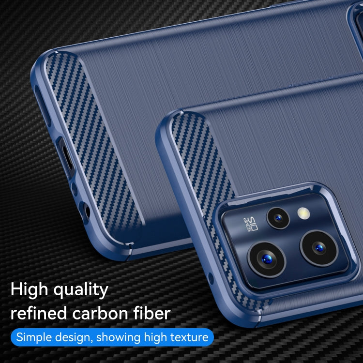 For Realme 9 Pro+ Brushed Texture Carbon Fiber TPU Phone Case