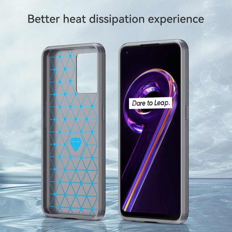 For Realme Narzo 50 Pro Brushed Texture Carbon Fiber TPU Phone Case