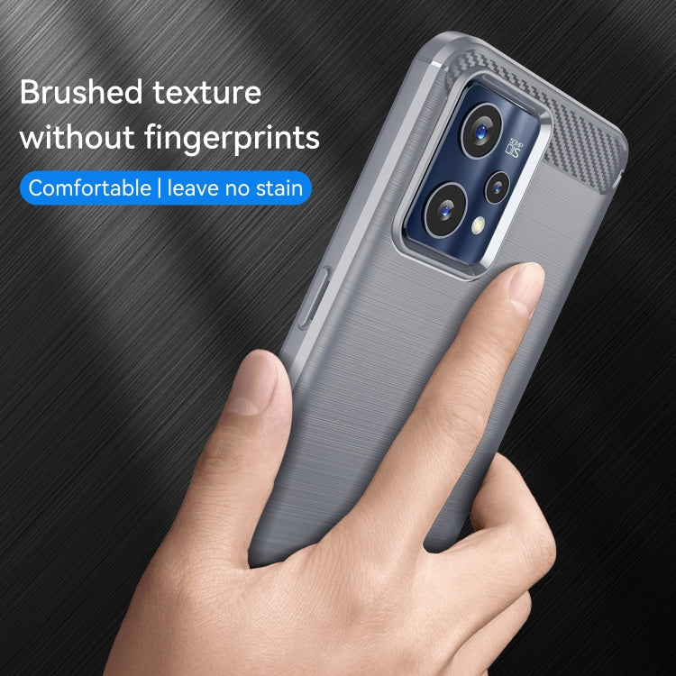 For Realme Narzo 50 Pro Brushed Texture Carbon Fiber TPU Phone Case