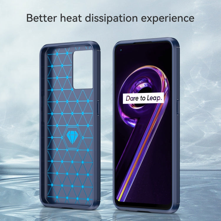 For Realme Narzo 50 Pro Brushed Texture Carbon Fiber TPU Phone Case