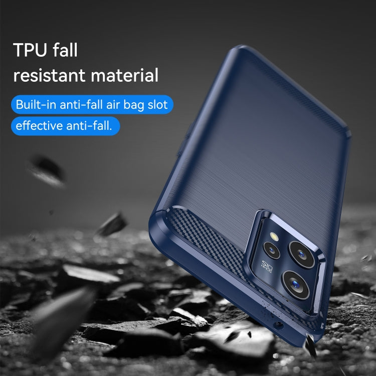 For Realme Narzo 50 Pro Brushed Texture Carbon Fiber TPU Phone Case