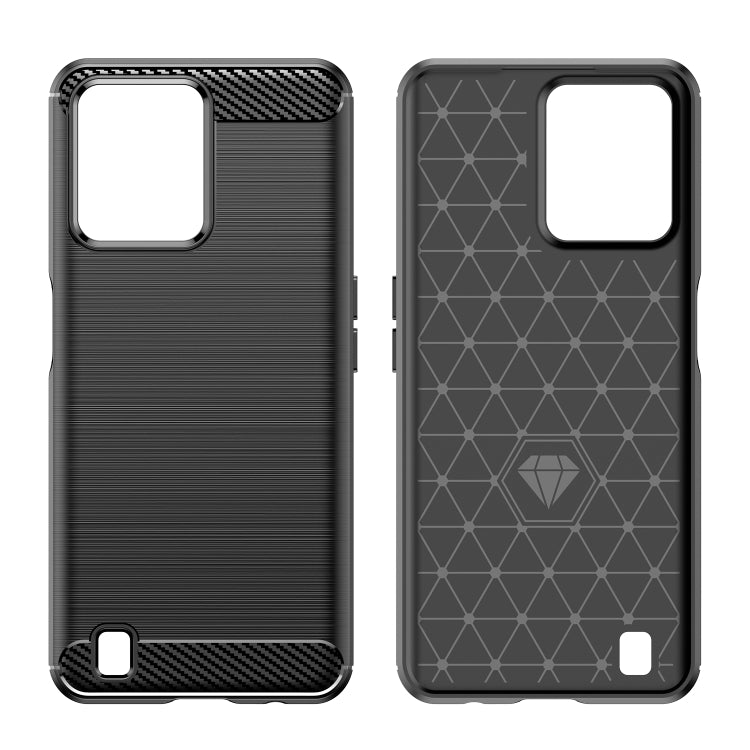 For Realme C31 Brushed Texture Carbon Fiber TPU Phone Case