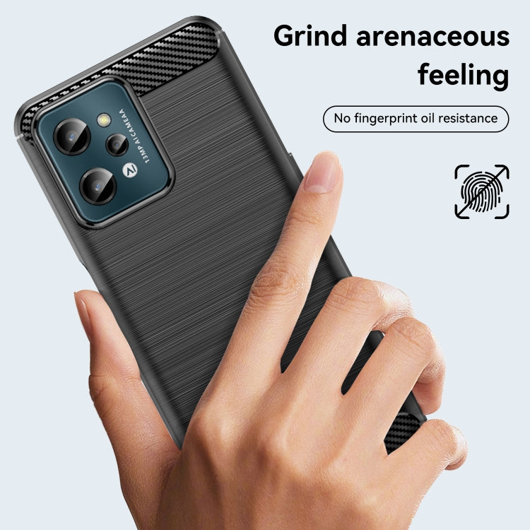 For Realme C31 Brushed Texture Carbon Fiber TPU Phone Case