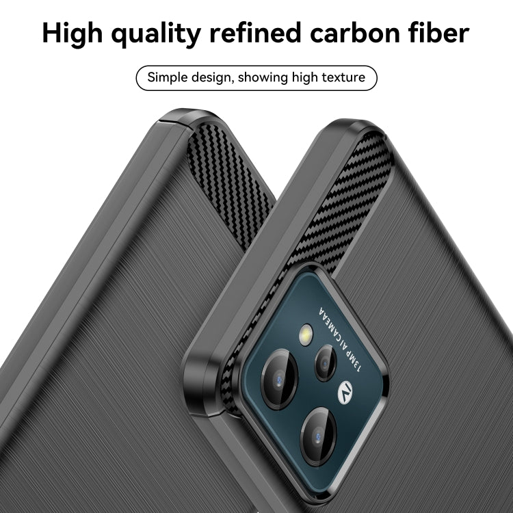 For Realme C31 Brushed Texture Carbon Fiber TPU Phone Case