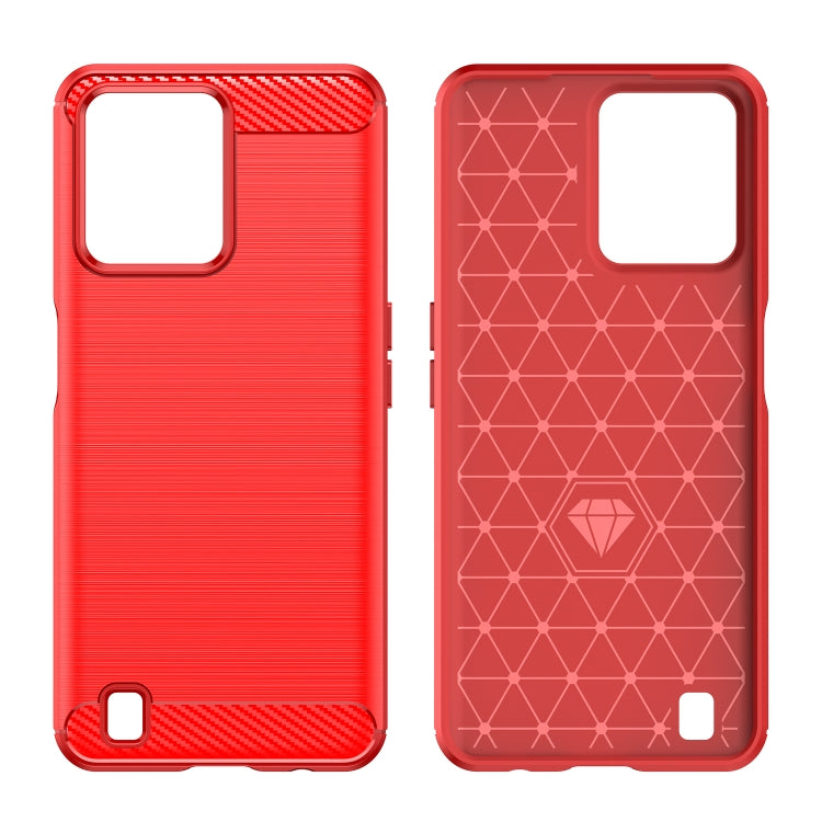 For Realme C31 Brushed Texture Carbon Fiber TPU Phone Case