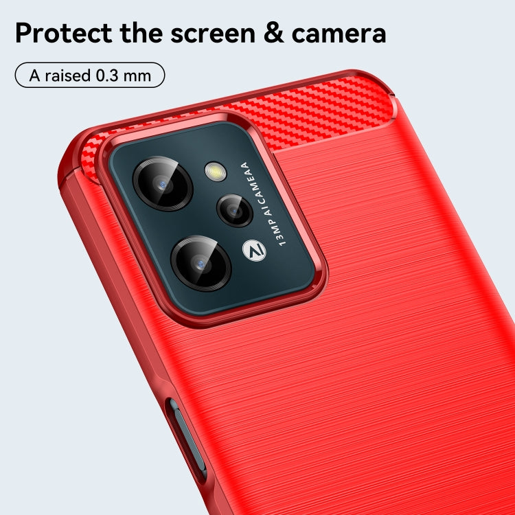 For Realme C31 Brushed Texture Carbon Fiber TPU Phone Case