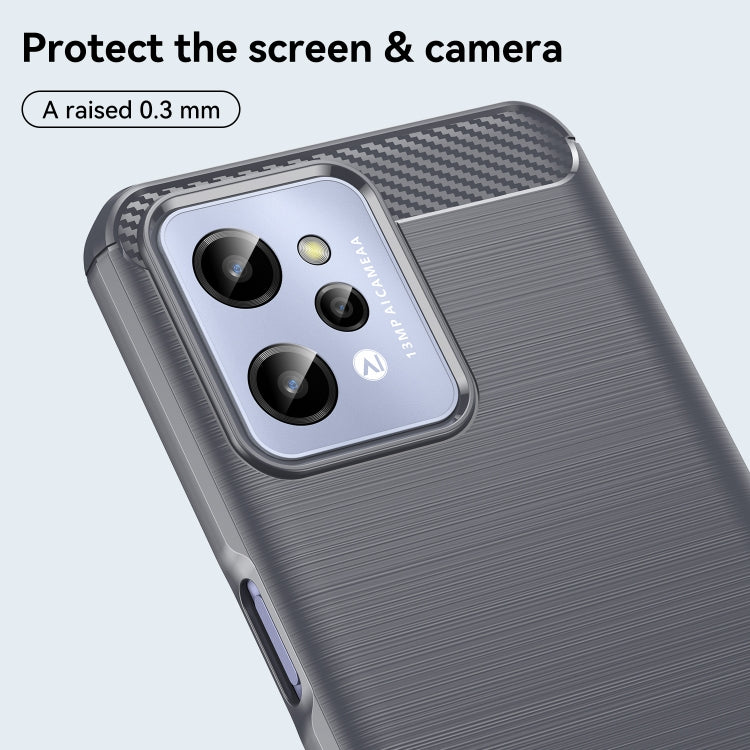 For Realme C31 Brushed Texture Carbon Fiber TPU Phone Case