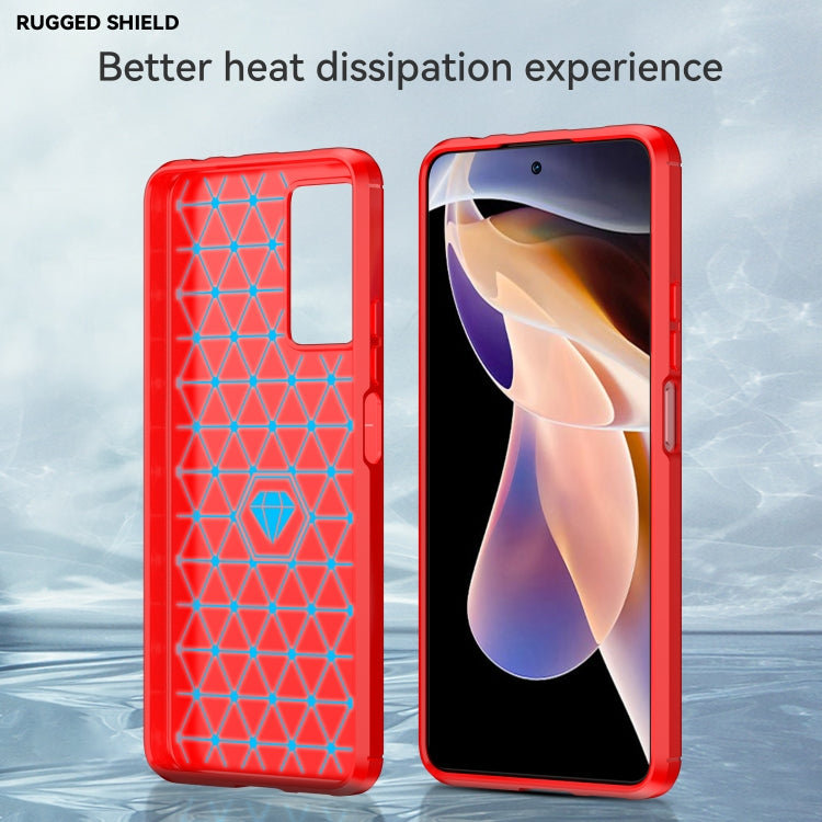 For Xiaomi Poco X4 NFC 5G Brushed Texture Carbon Fiber TPU Phone Case