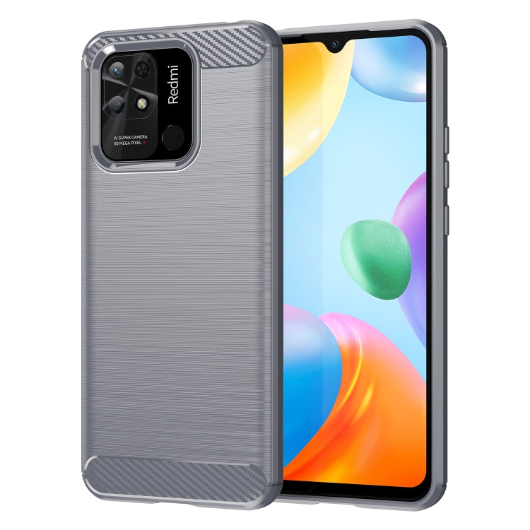 For Xiaomi Poco C40 Brushed Texture Carbon Fiber TPU Phone Case