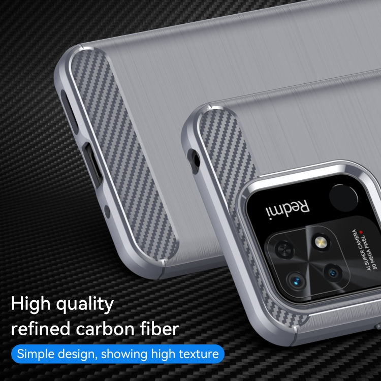 For Xiaomi Poco C40 Brushed Texture Carbon Fiber TPU Phone Case