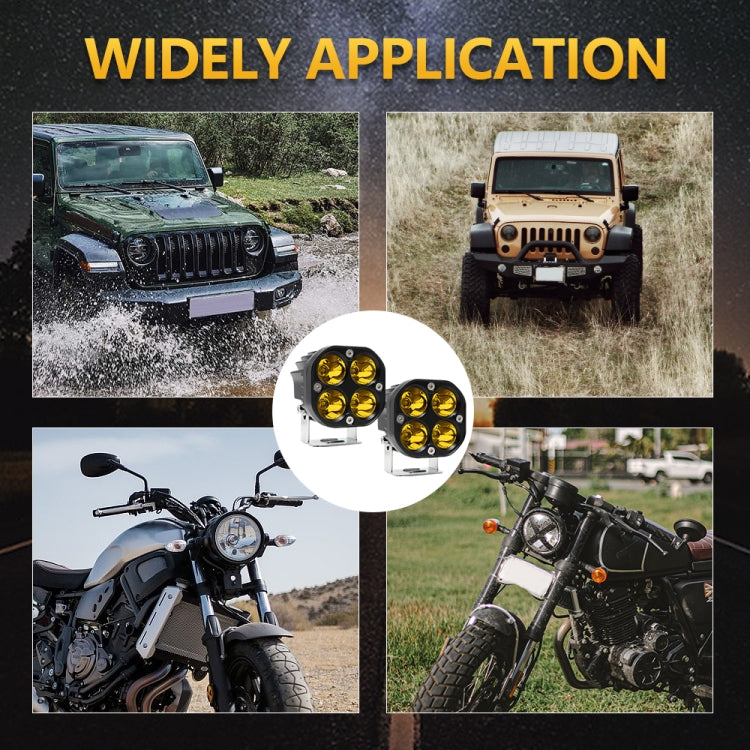 Car 3 inch 4LEDs Strobe Spotlight 20W / 2000LM / 6000K / DC9-80V