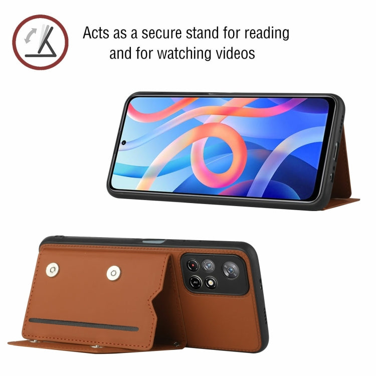 For Xiaomi Redmi Note 11 5G/Poco M4 Pro 5G Skin Feel PU + TPU + PC Back Cover Shockproof Case