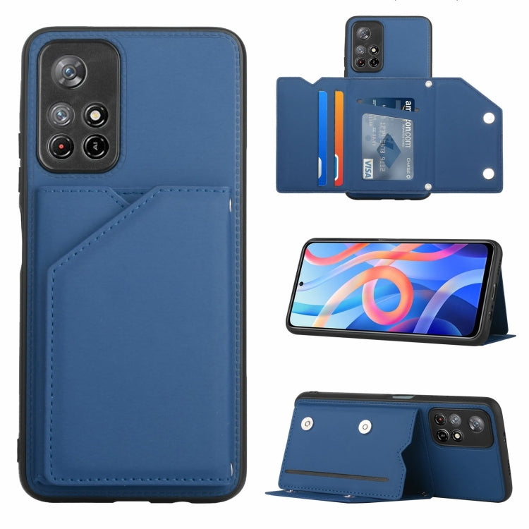 For Xiaomi Redmi Note 11 5G/Poco M4 Pro 5G Skin Feel PU + TPU + PC Back Cover Shockproof Case