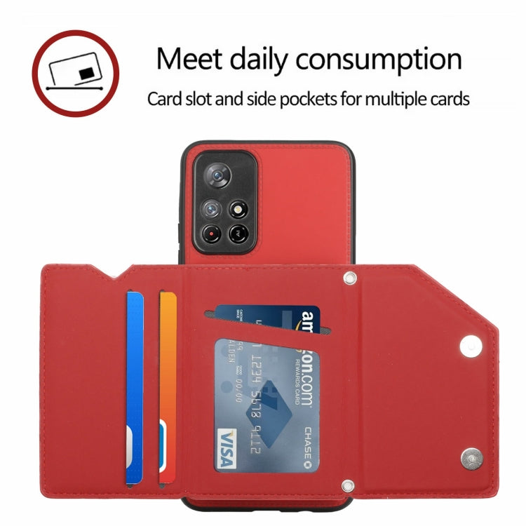 For Xiaomi Redmi Note 11 5G/Poco M4 Pro 5G Skin Feel PU + TPU + PC Back Cover Shockproof Case