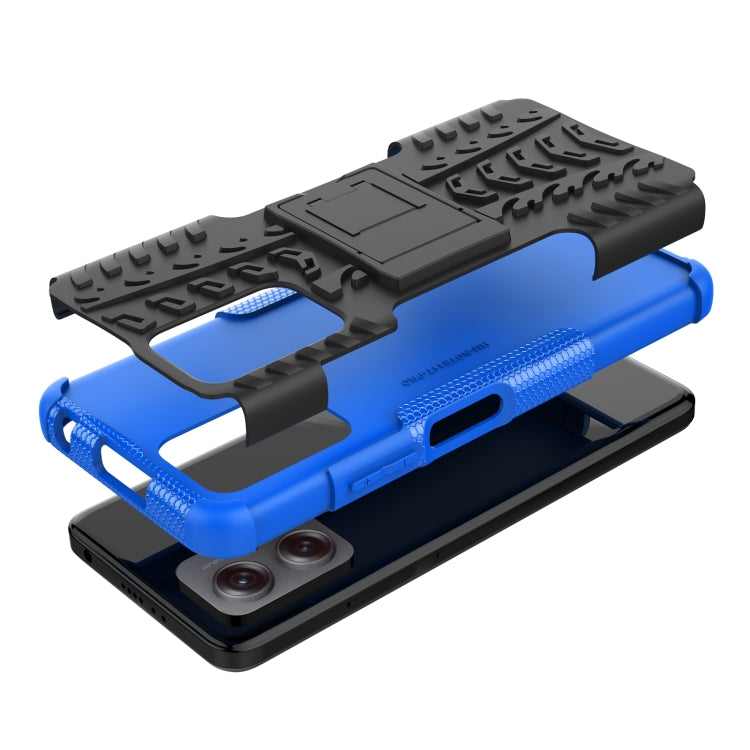 For Xiaomi Redmi Note 11T Pro Tire Texture TPU + PC Phone Case with Holder