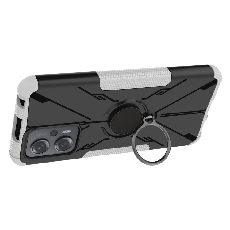 For Xiaomi Redmi Note 11T Pro Armor Bear Shockproof PC + TPU Phone Case with Ring