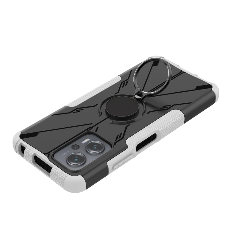 For Xiaomi Redmi Note 11T Pro Armor Bear Shockproof PC + TPU Phone Case with Ring