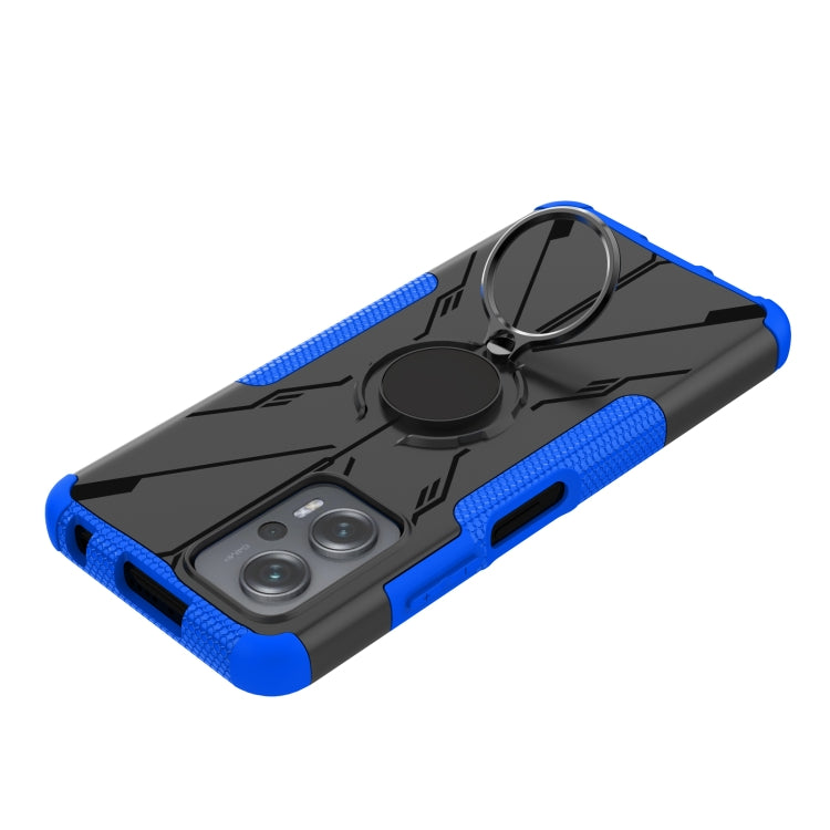 For Xiaomi Redmi Note 11T Pro Armor Bear Shockproof PC + TPU Phone Case with Ring