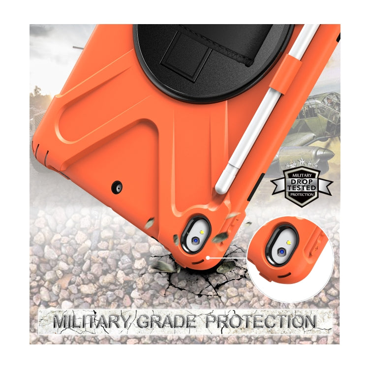 For iPad Pro 10.5 360 Degree Rotation Silicone Protective Cover with Holder & Hand Strap & Long Strap & Pencil Slot