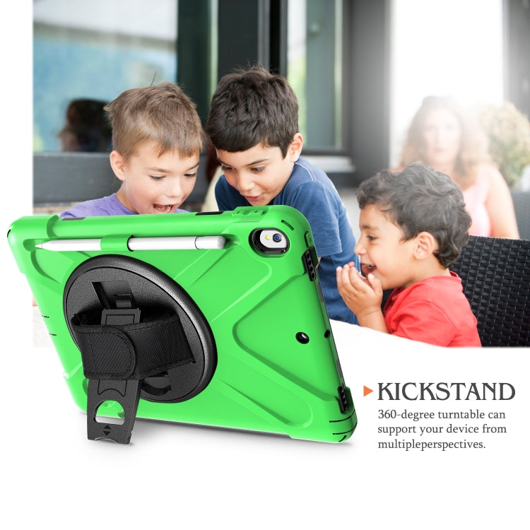 For iPad Pro 10.5 360 Degree Rotation Silicone Protective Cover with Holder & Hand Strap & Long Strap & Pencil Slot